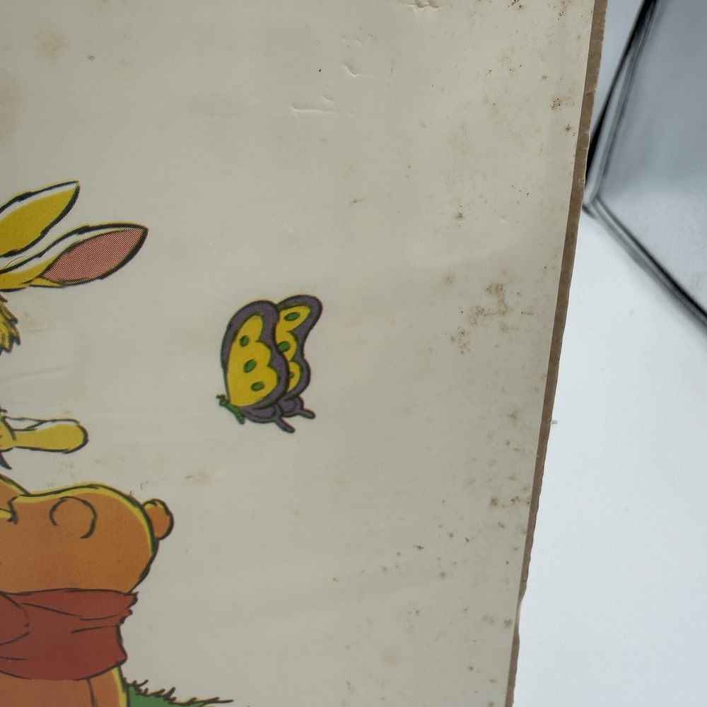 Vintage Walt Disney 90's Poster Print Winnie the Pooh Tiger Eeyore Piglet - Picture 7 of 14